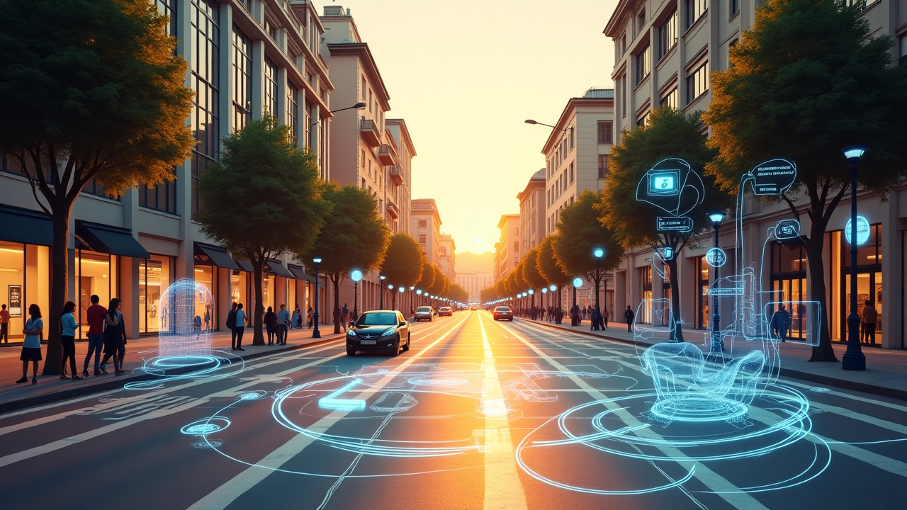 Ciudad inteligente del futuro con 5G
